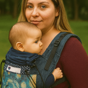 Mochila ergonómica noche estrellada (6-24m)