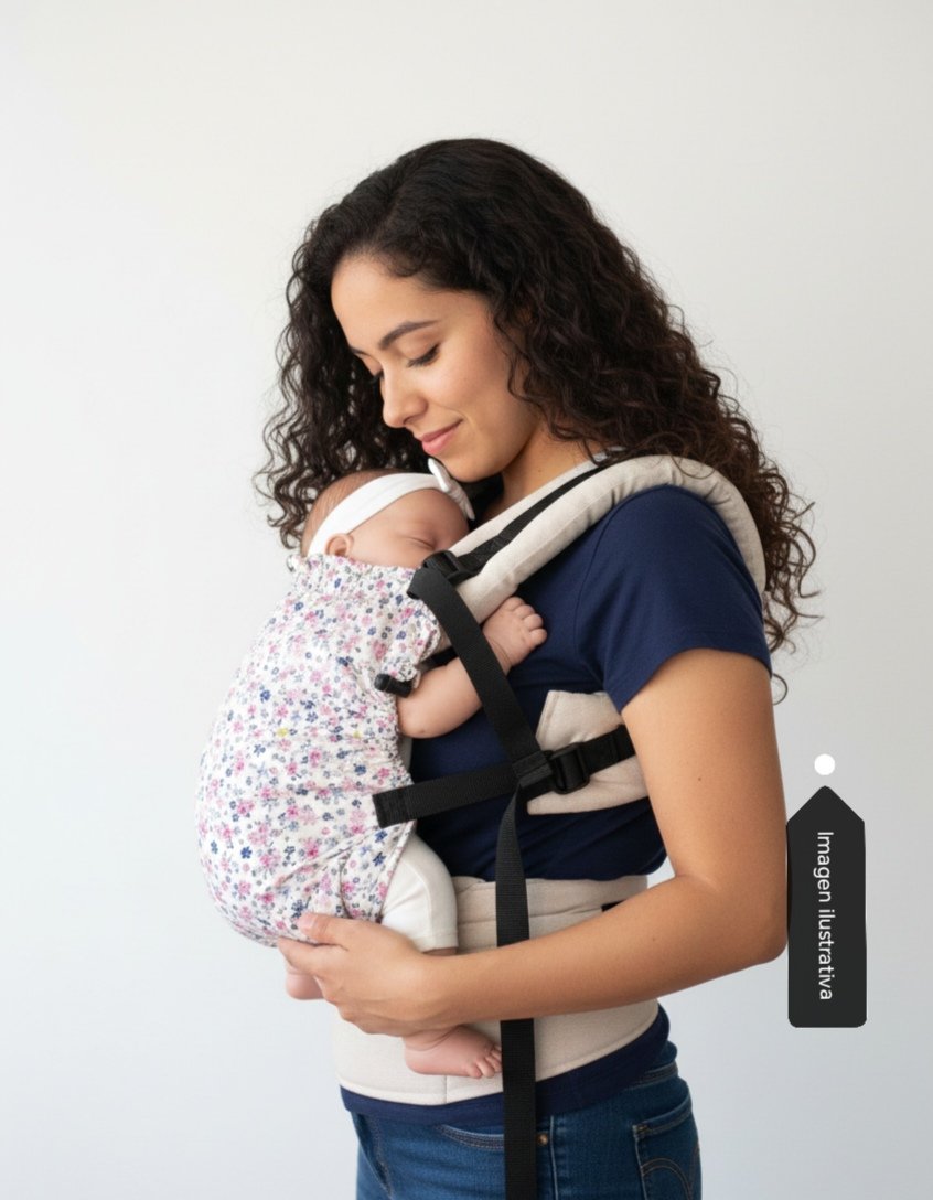 Mochila ergonómica evolutiva 3-4 meses a 3 años estampada.