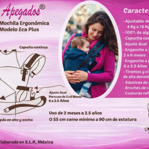 Mochila ergonómica evolutiva Eca Plus fresh ideal para RN a 2.5 años