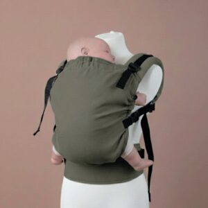 Mochila ergonómica evolutiva 3-4 meses a 3 años lisa algodón.