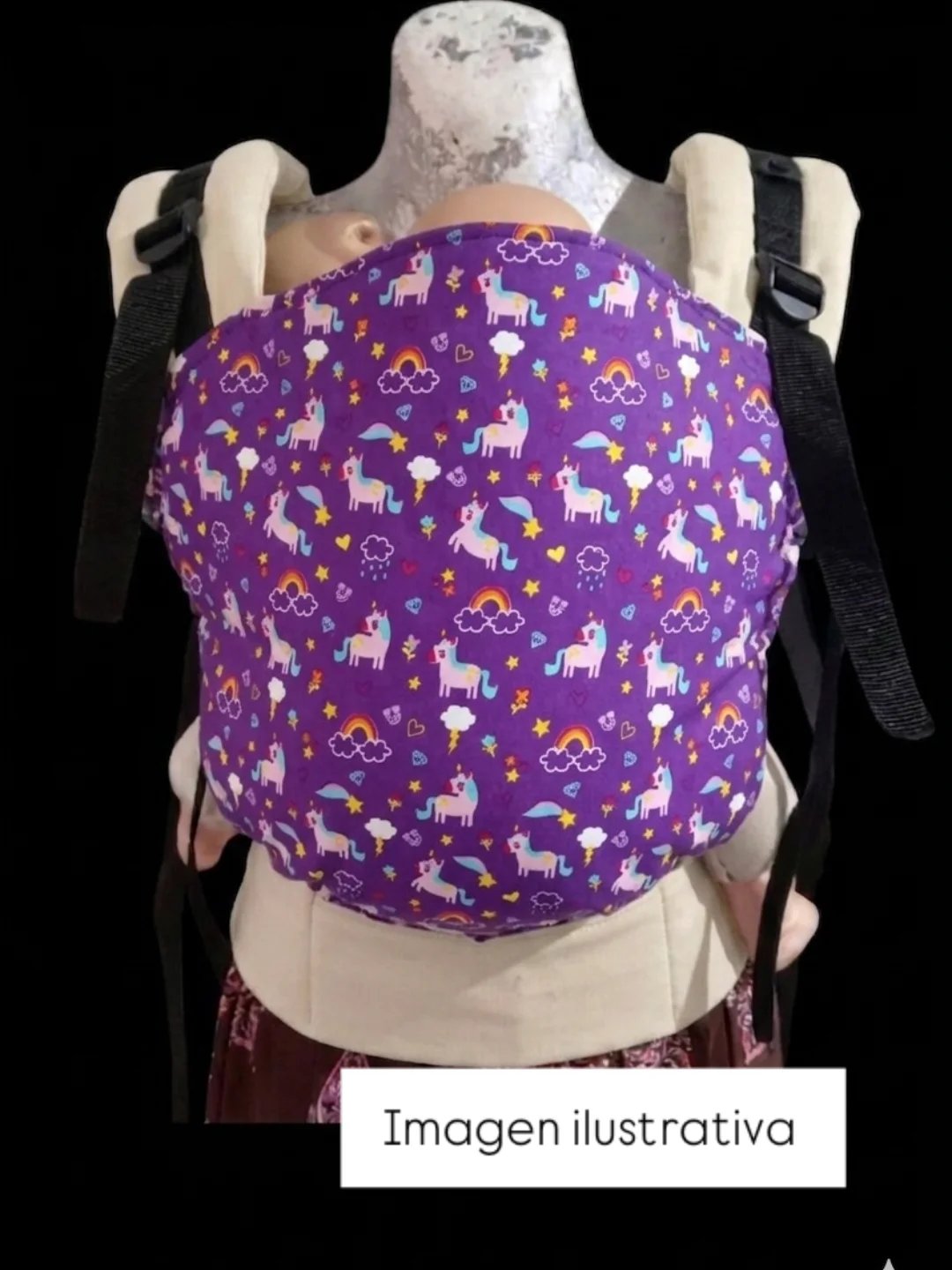 Mochila ergonómica evolutiva 3-4 meses a 3 años estampada /climas mixto