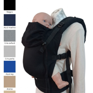 Mochila ergonómica talla toddler 
Bebes de 18 a 36 meses lisa algodón
Elige color