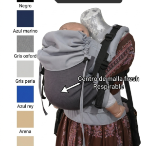 Mochila ergonómica evolutiva bebé 3-4 meses en adelante, fresh clima cálido/extremo 🔥