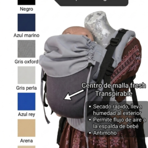 Mochila ergonómica evolutiva bebé 3-4 meses en adelante, fresh clima cálido/extremo🔥🔥