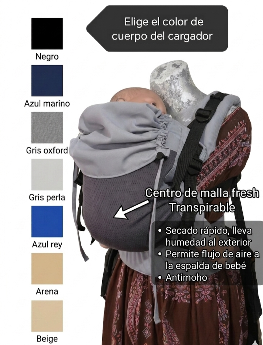 Mochila ergonómica evolutiva bebé 3-4 meses en adelante, fresh clima cálido/extremo🔥🔥