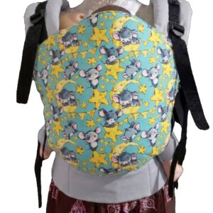 Mochila ergonómica evolutiva 3-4 meses a 3 años estampada/clima mixto