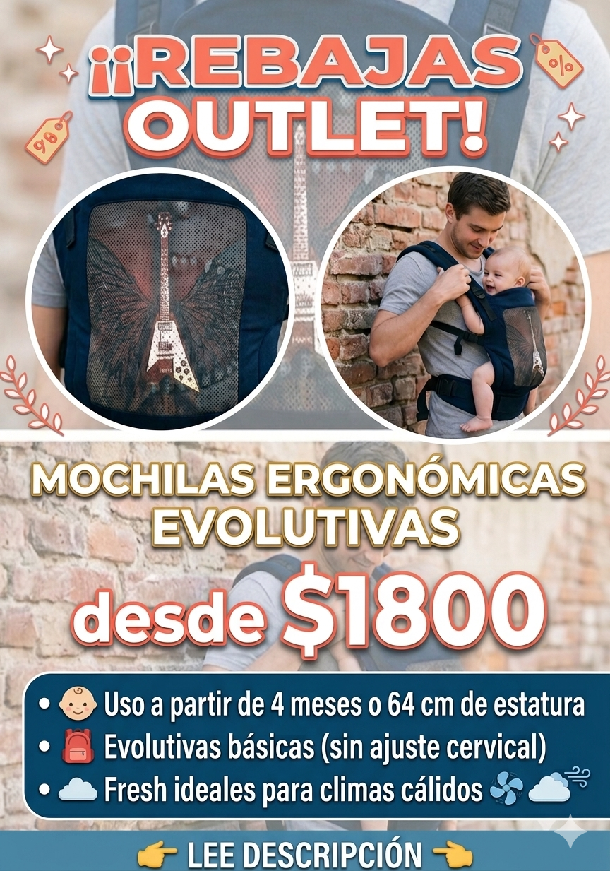Promoción Mochila ergonómica evolutiva basica (bebés 4 meses a 3 años aprox). - Image 2