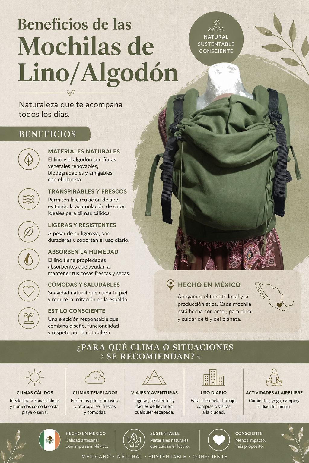 Mochila ergonómica evolutiva Eca Plus lino /algodón
ideal para 2 meses a máx 2.5 años - Image 3