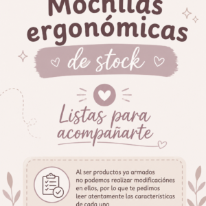 Mochilas ergonómicas de stock, listas para enviar a tu hogar, Lee a detalle su descripción